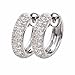 1/4 Ct.T.W. Round Brilliant Cut Diamonds, 14Kt. White Gold. Diamond Huggies Earrings