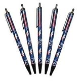 NFL Denver Broncos Disposable Black Ink Click Pens, 5-Pack