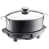 West Bend 84716 6 Quart t Slow Cooker Glass Cover + Roasting Rack