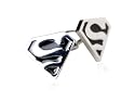 Rare Funny Superman Superhero Black and Silver Cufflinks with Presentation Box
