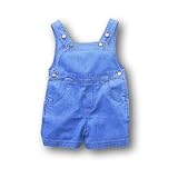 Infant Denim Shortall With Snap Crotch by Forest & Hue