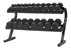 Deluxe Dumbbell Rack with 5-50lb Dumbbells