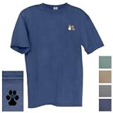 Shih-tzu Men's Garment Dyed Cotton Embroidered Tee Shirt