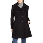 AK Anne Klein Women's Ak By Anne Klein Womens Wool Double Breasted Notch Collar Walker