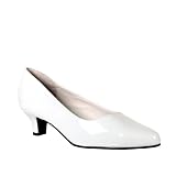 2 Inch Kitten Heel Pump Shoes White Patent