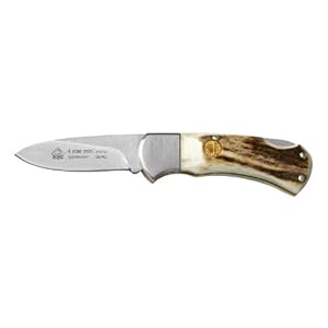 Puma 210700 4-Star Mini Staghorn Folding Knife, Plain Stag