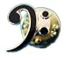 Miniature Cloisonnes Bass Clef Tie Tac Lapel Pin