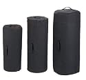 Black Side Zipper Canvas Duffle Bags