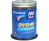 Fujifilm Media 25303100 DVD+R 4.7 GB 120 Minutes 16X Storage Media - 100 Pack Spindle