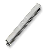 Chisel Brushed Stainless Steel and Enamel Tie Bar
