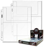 20 (Twenty Pages) - BCW Pro 3-Pocket Page (4 X 6 Cards, Postcards or Photos)