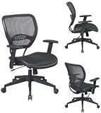 Air Grid Seat & Back Deluxe Task Chair with Adjustable Angled Arms And Angled Nylon Base