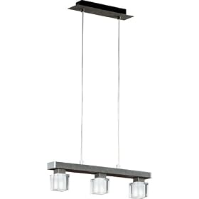 Eglo 85133A Tenno, Antique Brown Crystal ,3-Light Pendant Light Fixture by Eglo