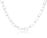 SEVEN (London) Sterling Silver CH1421 Men's Matt Square Link Necklace