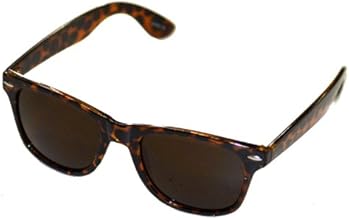 Unisex Tortoise Wayfarer with Black Lenses