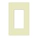 Lutron Claro Light Switch Cover Plate, 1 Gang Wallplate, for Decorator Light Switches, Rocker Light Switch Cover, Outlet Cover, Screwless Switch Plate Cover, Gloss, CW-1-AL, Almond