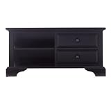 American Perspective Square Storage Cocktail Table Hearth Black