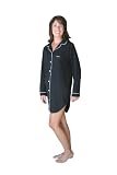 3158nZf0TyL. SL160  WICKING SOPHIA BUTTON FRONT NIGHTSHIRT FOR HOT FLASHES AND NIGHT SWEATS  (2X(20/22), Blueberry)