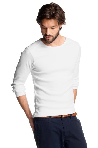 ESPRIT Full Needle C-Neck, L/ S N32629 Herren Shirts/ T-Shirts, Gr. 56 (XXL), weiss&Atilde; (100) Preisvergleich