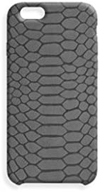 iPhone 6 Grey Embossed Python Case 100 % Authentic Leather Handmade Premium Slim Case smooth touch