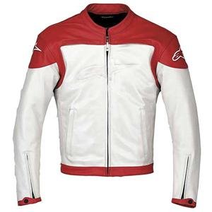 Alpinestars Ice Leather Jacket - 3X-Large/White/Red