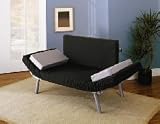 Euro Siver Futon Bed with Black Mattress