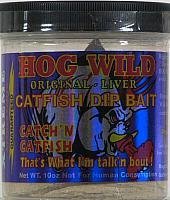 Catfish Hog Wild Original Liver Dip Bait, 10-Ounce, White