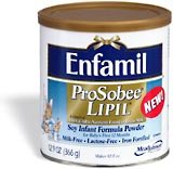 Enfamil ProSobee Lipil Soy Infant Formula Powder - 12.9 Oz / Can, 6 Cans