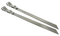 Steven Raichlen Best of Barbecue Signature Stainless Steel Grilling Kabob Skewers, Set of 2 (17 x .98-Inch Wide)