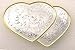 German Silver Double Heart Western Belt Buckle  4" x 2-1/2"