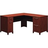 60" Harvest Cherry Bush Enterprise Series L-Desk 60" Harvest Cherry