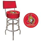 NHL Ottawa Senators Padded Bar Stool with Back