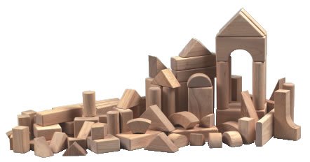 Childrens Toyshop  Toys : Guidecraft Hardwood Unit Block Set- 76 pieces