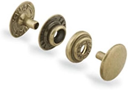 10 pks of 10 ea (100 sets) Line 20 Snaps antique brass Plated by Tandy - FREE SHIPPING!