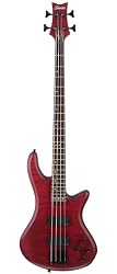 Schecter Stiletto Custom-4 Electric Bass Guitar (4 String, Vampyer Red Satin)