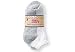 Kid's 3 Pack Cotton Shell Sock White with Grey