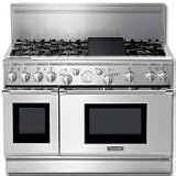 Thermador Pro Grand PRG486EDG 48 Pro-Style All-Gas Range with 6 Star Burners (2 w/ ExtraLow Simmer Settings), Titanium Surface Electric Griddle, European 3rd Element Convection & Extra-Large-Capacity Oven: Natural Gas
