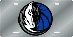 Dallas Mavericks Silver Laser Cut License Plate - SET OF 6 - Sports Merchandise