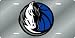 Dallas Mavericks Silver Laser Cut License Plate