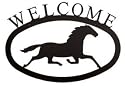 Small Outdoor Iron Welcome Sign - Horse