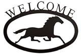 17.5 Large Iron Outdoor Welcome Sign - Horse