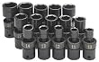 SK Hand Tools 34350 15-Piece 1/2-Inch Drive 6 Point Swivel Metric Impact Socket Set