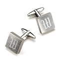 Brushed Silver Cufflinks - Free Engraving
