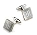 Brushed Silver Cufflinks - Free Engraving