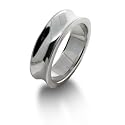 Eve's Addiction Sterling Silver Concave Ring