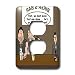 Londons Times Funny Society Cartoons - Enron Accountant at Biker Bar - Light Switch Covers - 2 plug outlet cover