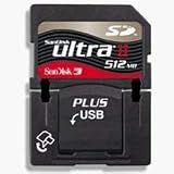 SD-ULTRA512 SanDisk 512MB Ultra II SD Card Plus USB w/ Free Case