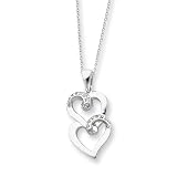 Sisters, Friends Forever, Heart Necklace in Sterling Silver