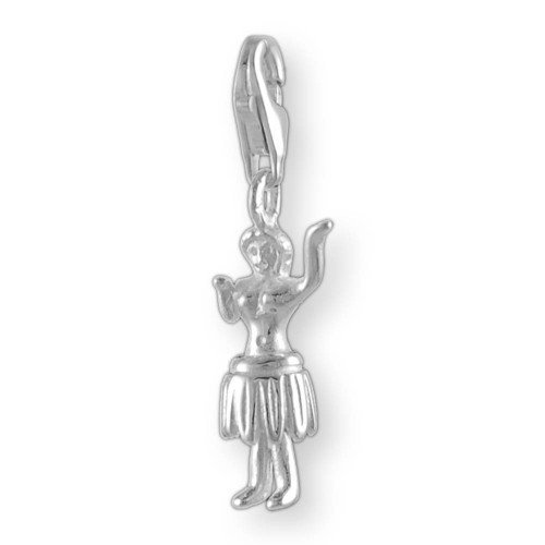 MELINA Charms clip on pendant hawaii girl sterling silver 925