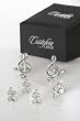 Cufflinks and Studs - G Clef, Silver Trim